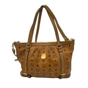 MCM Visetos Tote*Signature Cognac Design*Dual handle cross-body!*COMMUTER